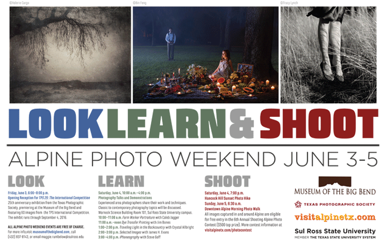 Museum of the Big Bend invites you to Look, Learn and Shoot, Alpine photo weekend, June 3-5